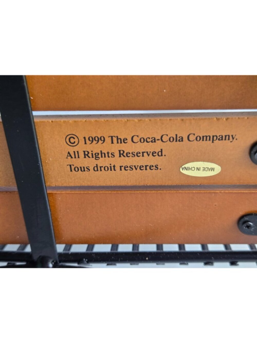 VTG 1999 Coca-Cola Coke Soda Metal Display Diner Decoration Shelf Doll Bench - Picture 7 of 7